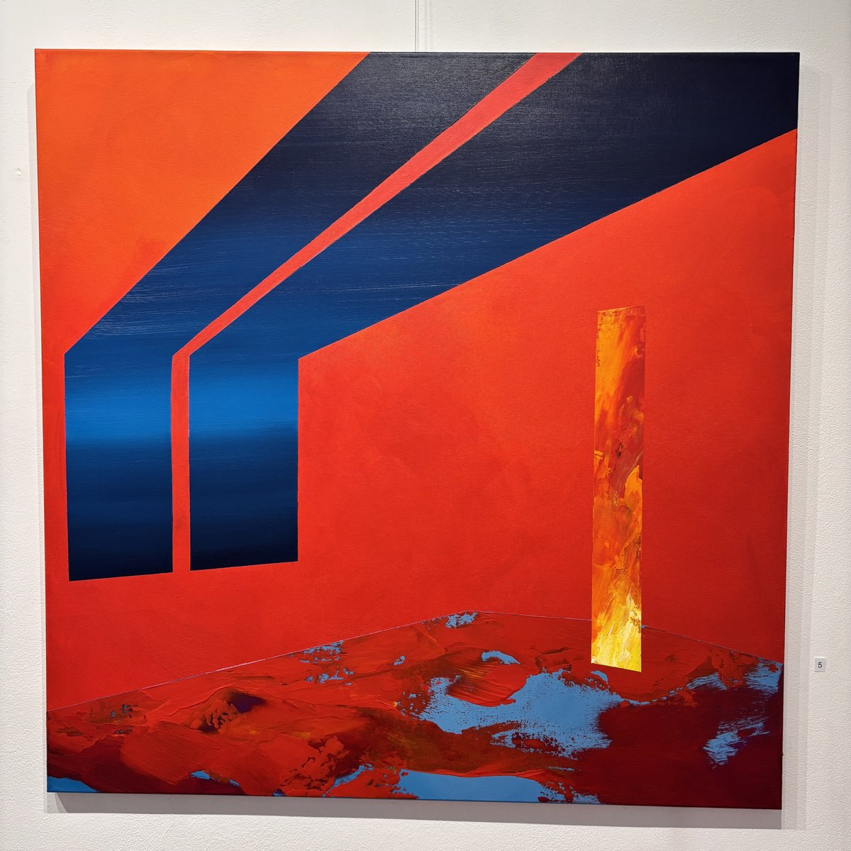 Organic Cityscapes Acrylic Painting By Kaliya Ka, 39 X 39", Bygones Be Bygones, Original Artwork