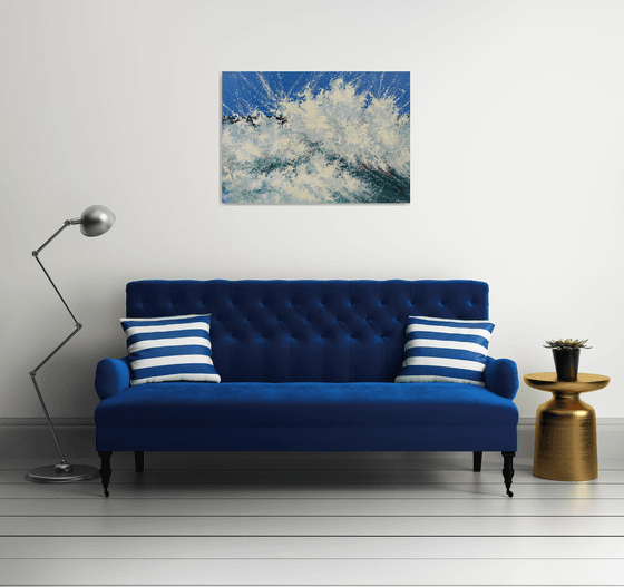 Seascape Painting "Sea Waves" 70 x 100 cm