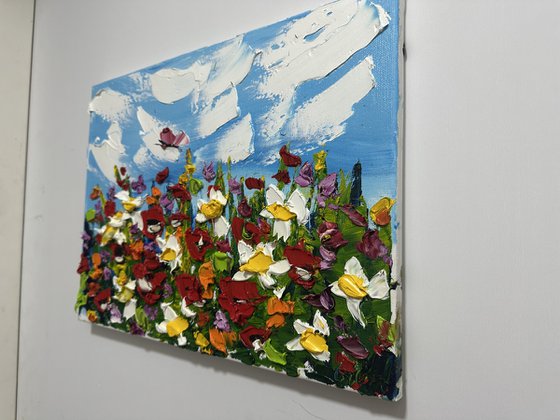 Meadow Flowers deep impasto