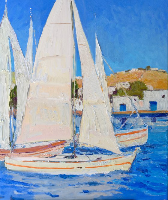 White Sails in the Greek Islands