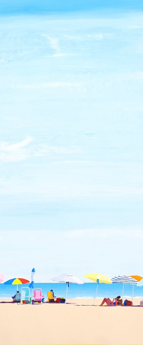 Umbrellas shoreline V9 by Carlos Martín