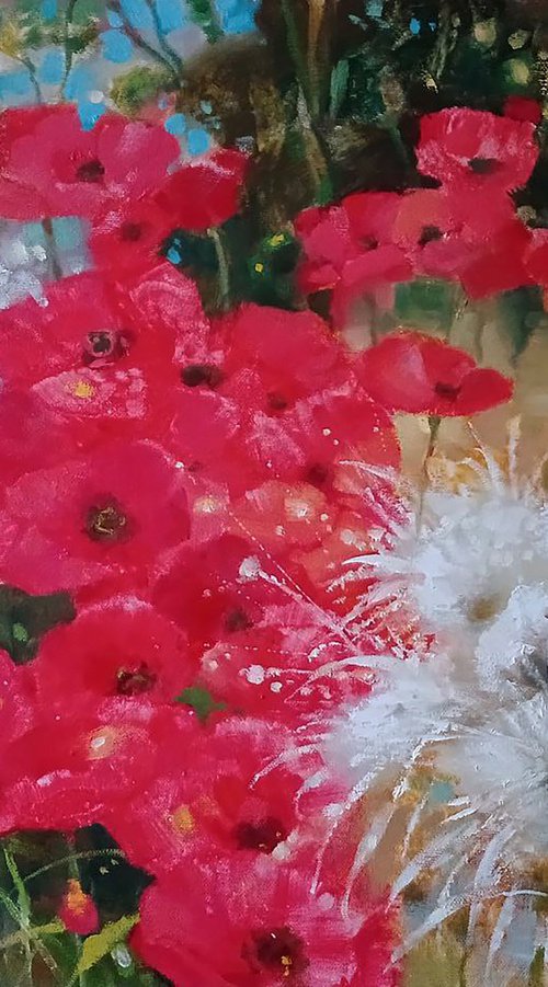 Poppies in the Field by Anatolii Tarabаnov