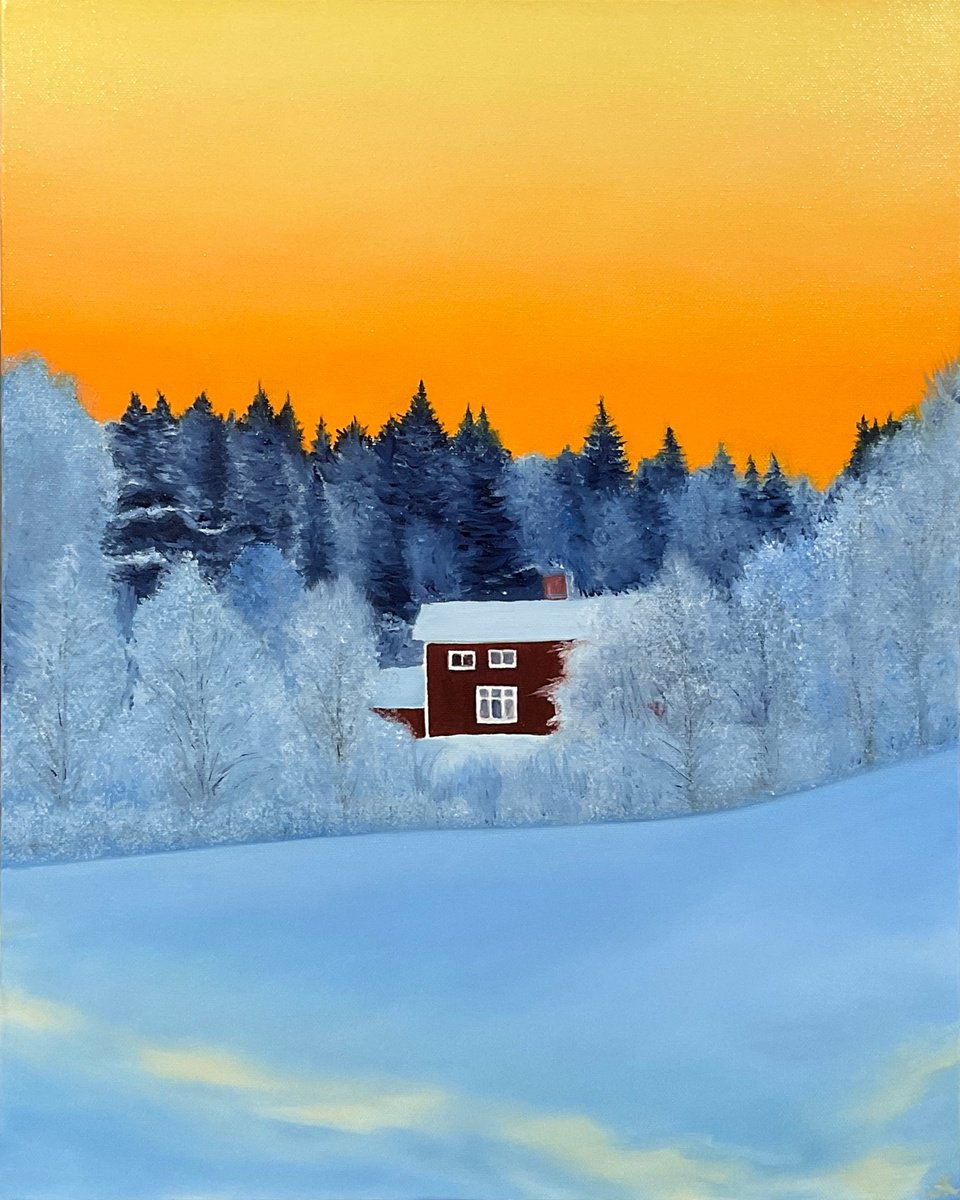 Photorealistic Oil Painting , Winter Wonderland By Alla Kallas, 16 X 20, Artwork For Sale On Artfinder