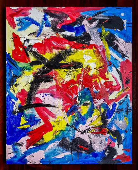 "Irrebressible" Abstract Expressionism painting