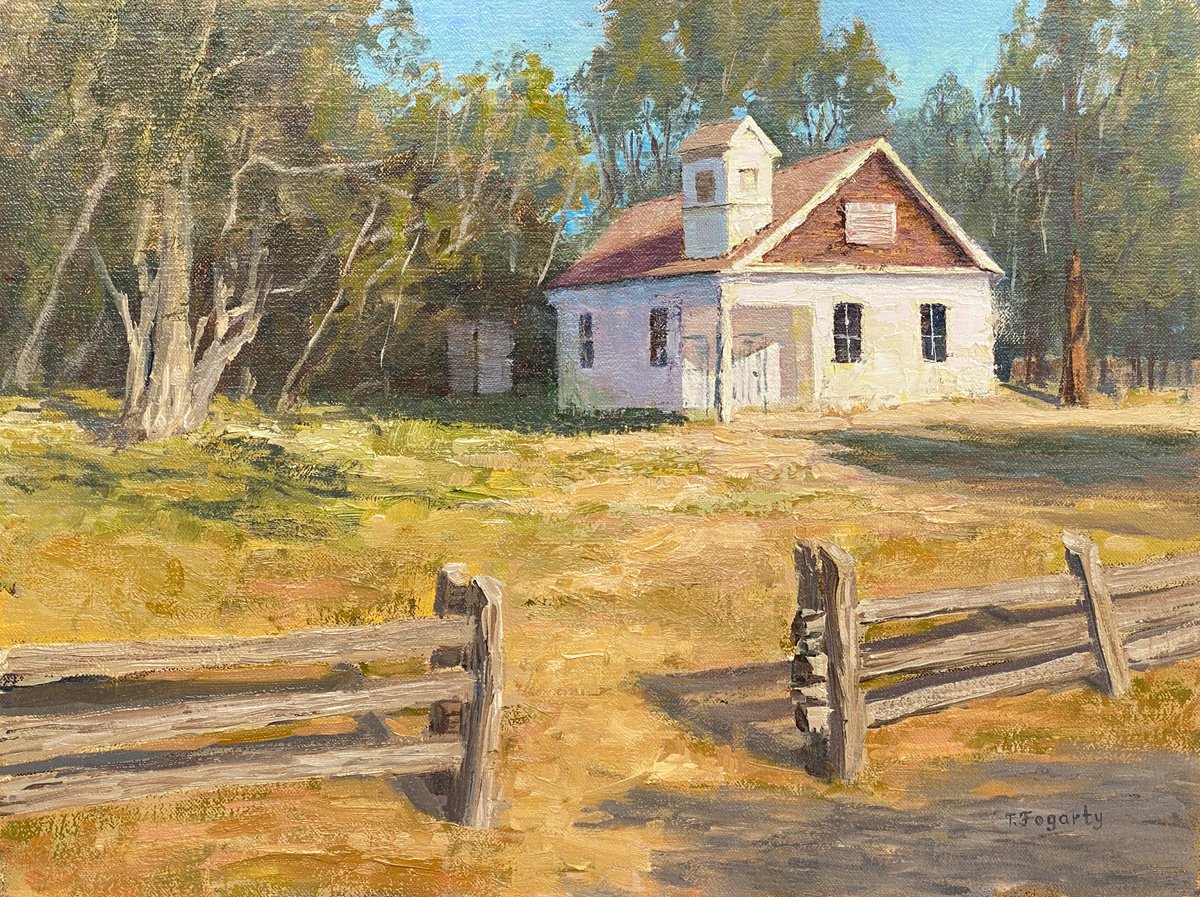 Impressionistic Landscape Oil Painting By Tatyana Fogarty, 16 X 12", Rural Landscape, Original Artwork