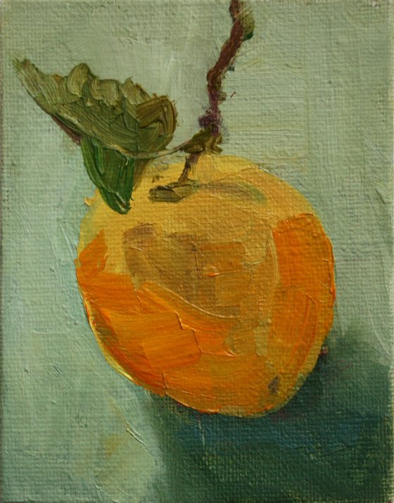 Little Apple... framed / FROM MY A SERIES OF MINI WORKS / ORIGINAL OIL PAINTING