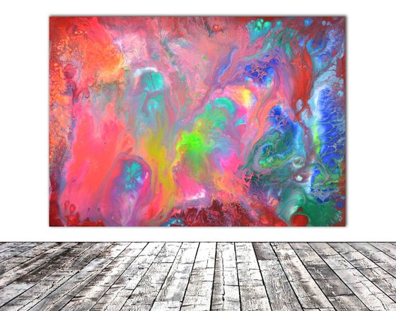 Perfect Harmony X - Abstract Painting, Modern Fauve Neogestural - Ready to Hang, Office, Home, Hotel and Restaurant Wall Decoration