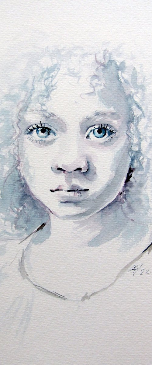 Portrait of a little girl by Kovács Anna Brigitta
