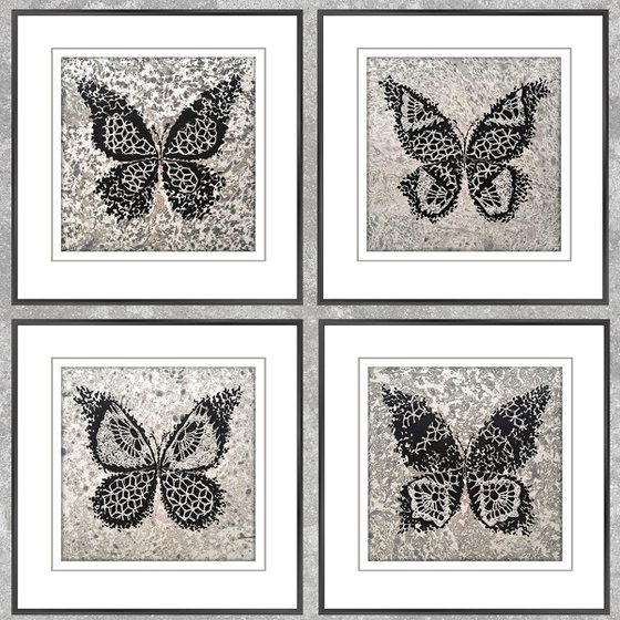 Set of 4 «LacyButterflies»
