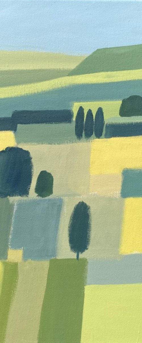 An English Patchwork Landscape by Jan Rippingham