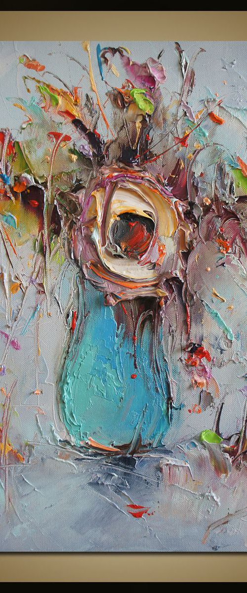 Flowers , Flowers Oil Painting by Stanislav Lazarov