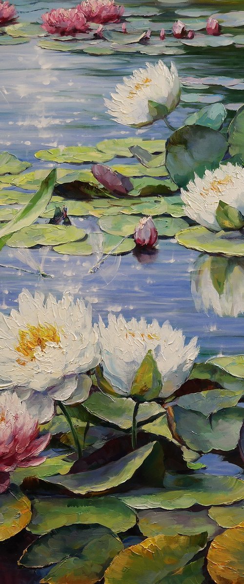 "Dragonflies over Lilies" by Gennady Vylusk