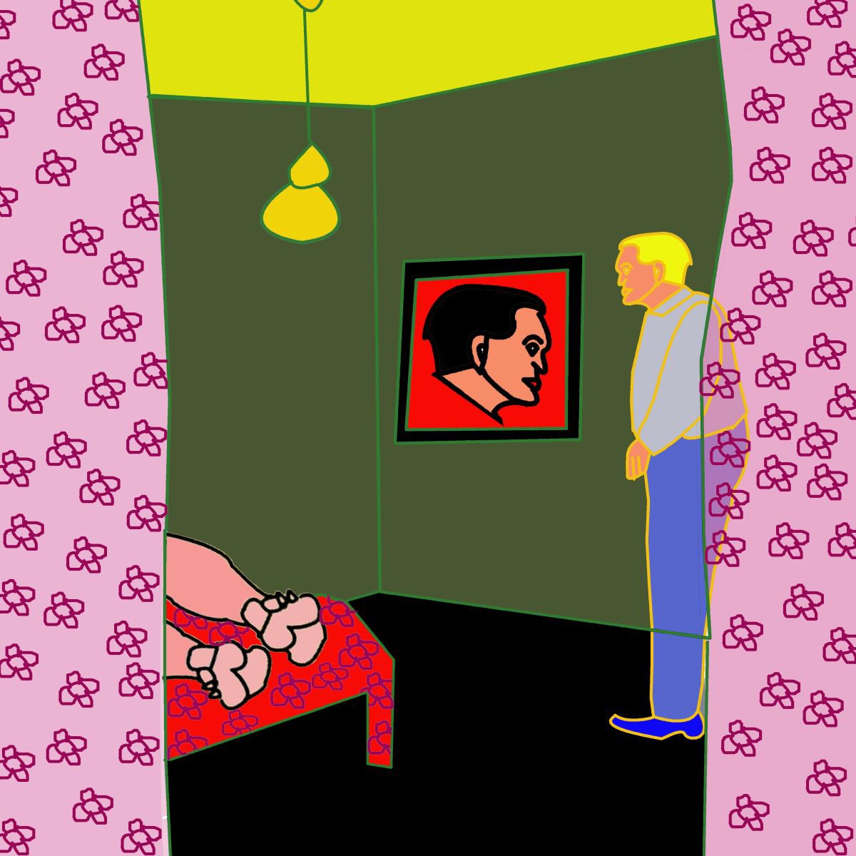 Behind the curtains by Rina Mualem - Pop art
