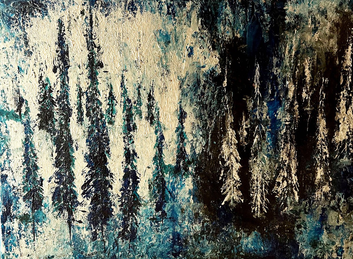 Abstract Acrylic Painting By Sapna Sharon, 16 X 12", The Effect, Original Artwork