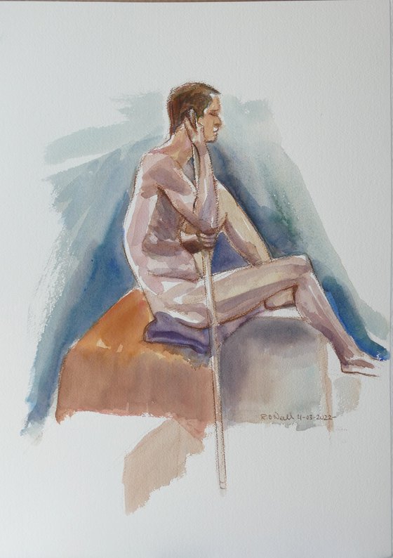 Standing female nude