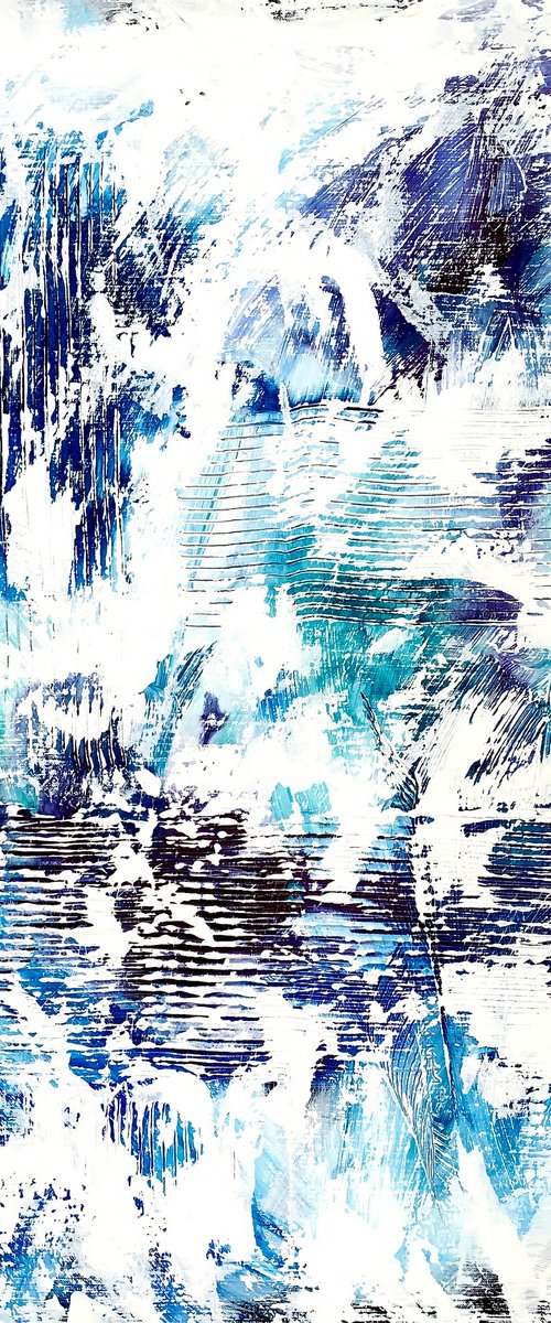 Beyond the sea no. 1023 -1 blue abstract by Anita Kaufmann