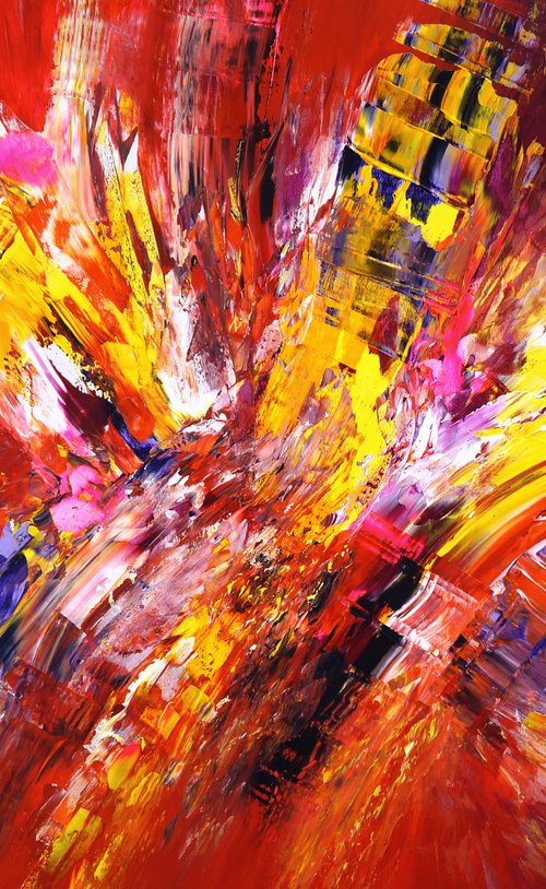 Red And Yellow Abstraction D 2 by Peter Nottrott