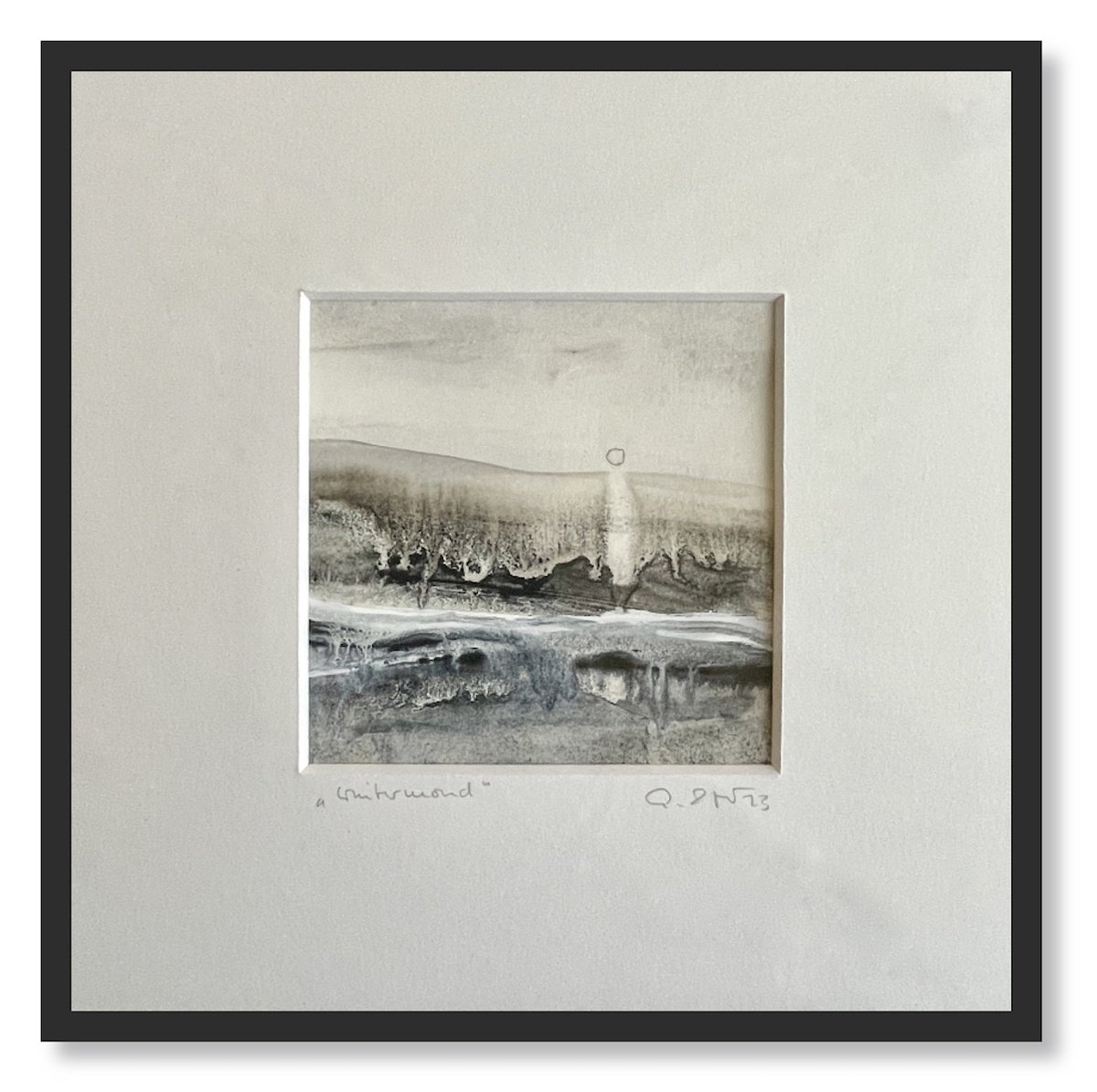 Abstract Watercolour , Wintermoon By Gesa Reuter, 9 X 9, Artwork For Sale On Artfinder