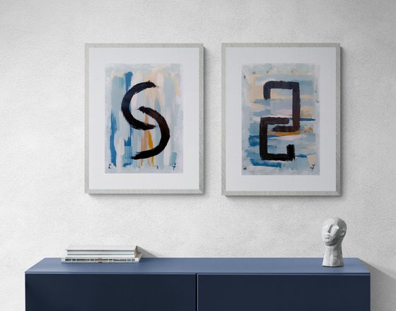 Quiet Currents. Diptych.