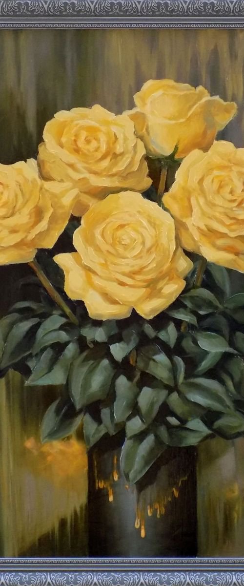 Yellow roses by Valentinas Yla