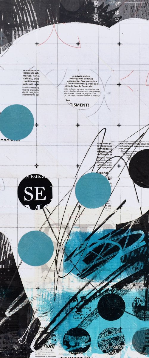 Collage_222_Black and turquoise portrait by Manel Villalonga