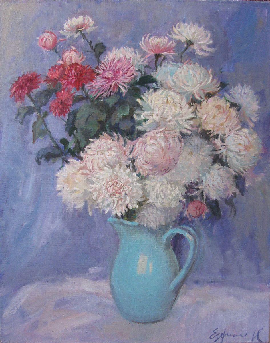 Chrysanthemums by Nina Ezerskaya