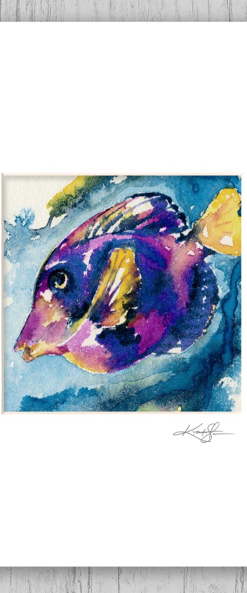 Purple Fish - Watercolor art by Kathy Morton Stanion by Kathy Morton Stanion