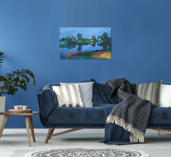 Twilight on the Canal. Dnipro Bay