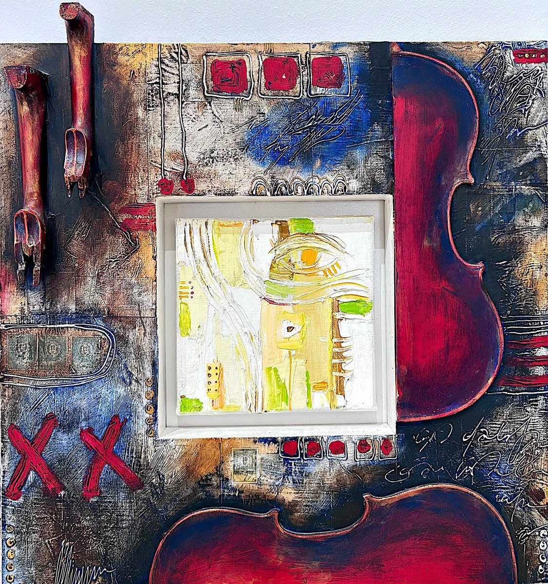 Expressive Painting , Window Of Memory Iii By Gor Avetisyan, 21 X 22, Artwork For Sale On Artfinder
