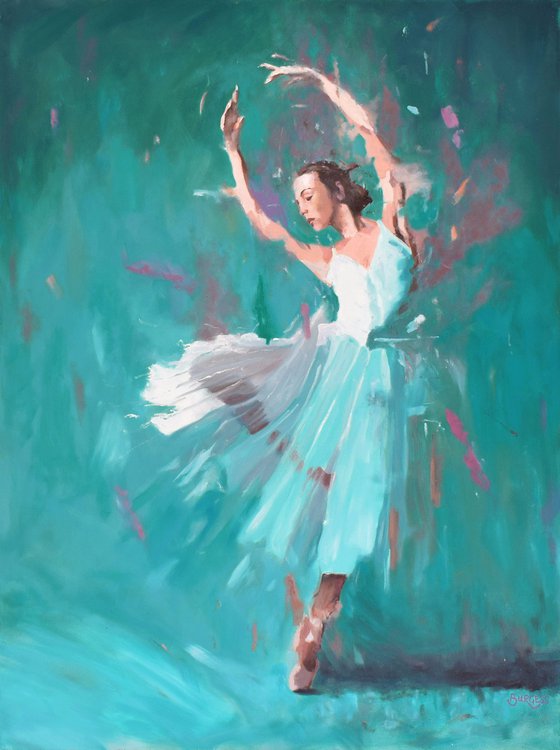 Grace - Ballerina Oil Painting on Canvas - 101cm x 76cm