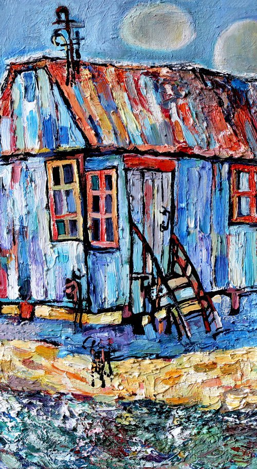 House by the sea. by Nikifor Swiristuhin