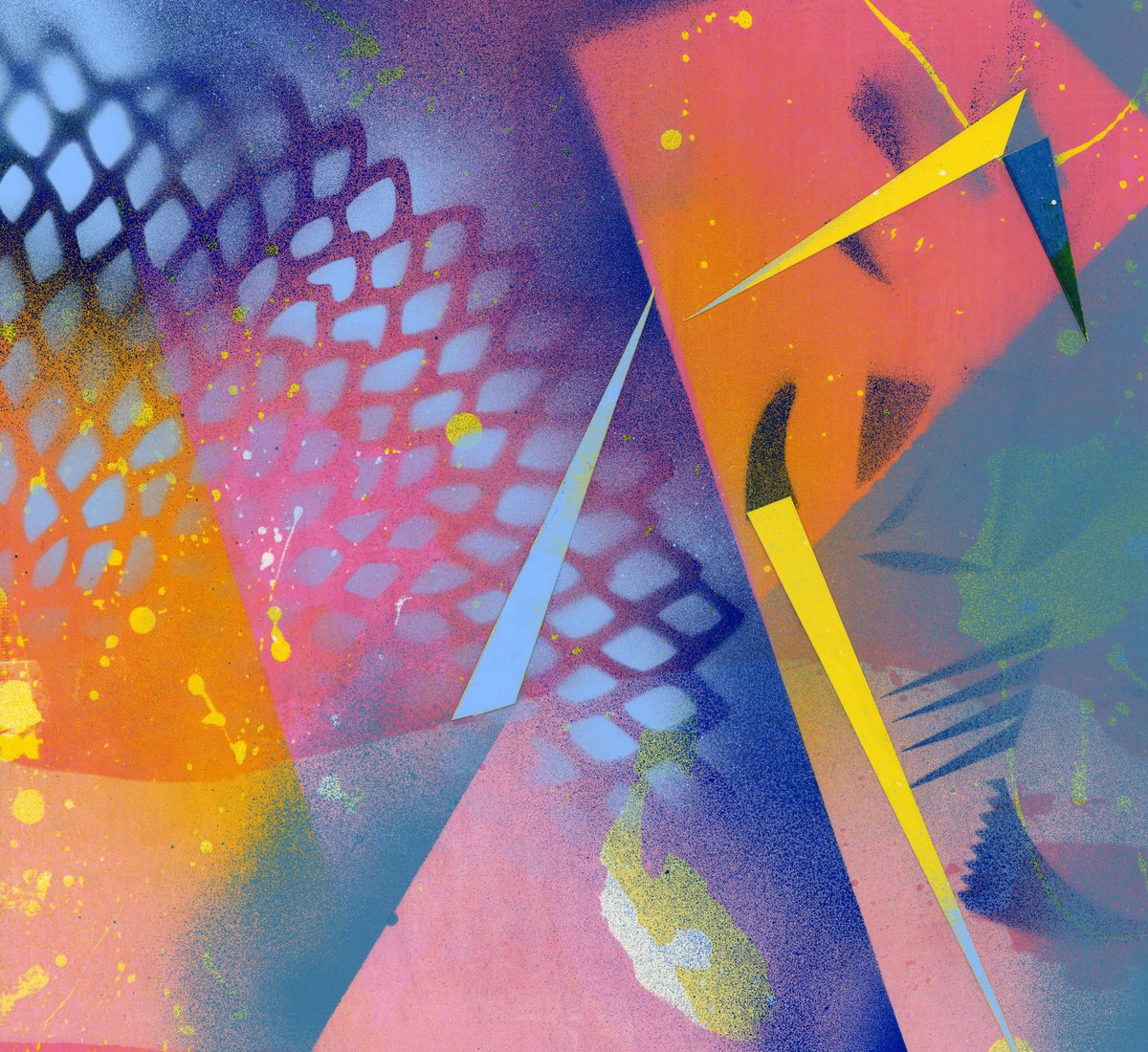 Organic Abstract Collage By Alfred Ng, 12 X 11, Nest, Original Artwork