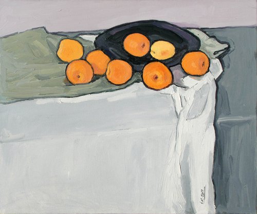 Still Life with Apricots by Ivan Kolisnyk