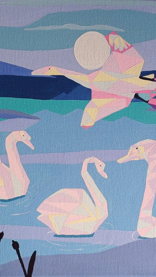 Swans by Corinne Hamer