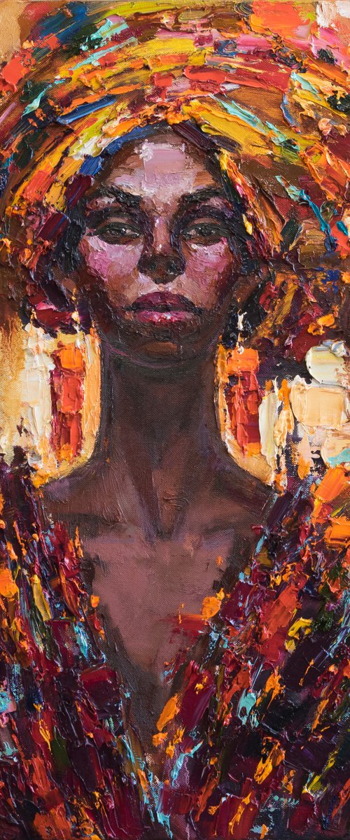 African Queen portrait by Anastasiia Valiulina