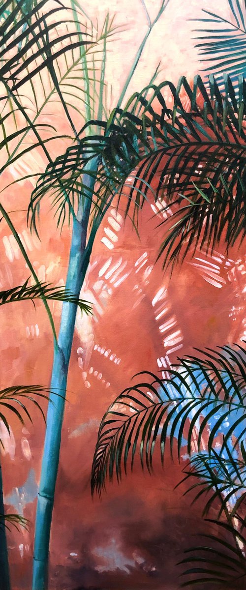 HIDDEN WALL AND PALMS by Podi Lawrence