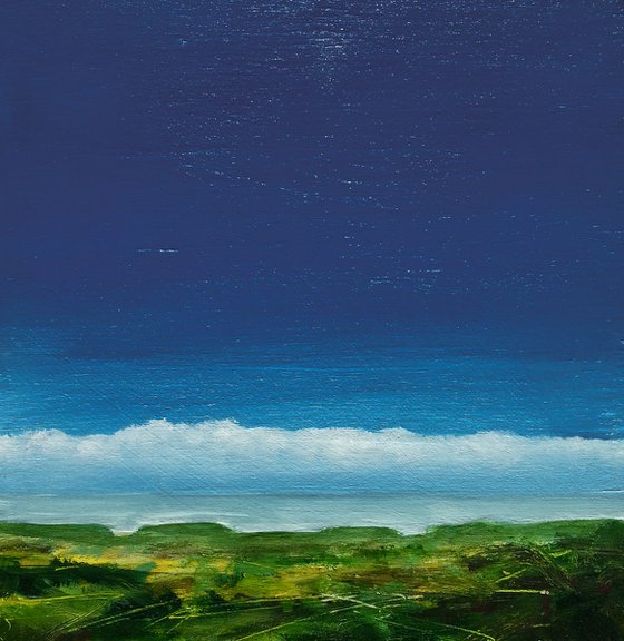 Study : Clouds - landscape #22 - oil on MDF panel