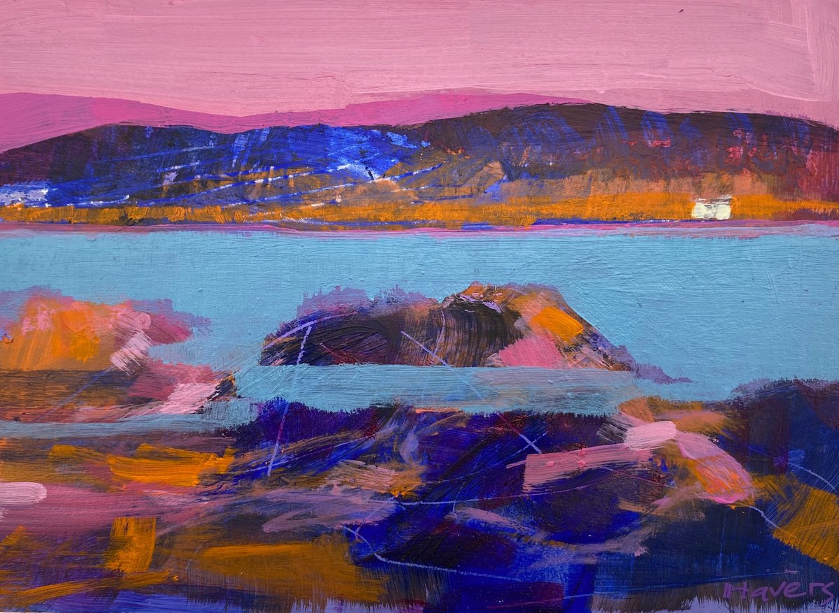 Loch Series -Tumble of Rocks by Chrissie Havers