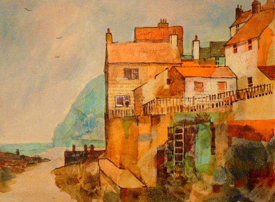 Staithes Harbour view