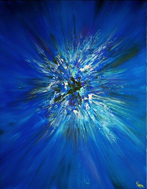 Dark Blue Explosion by Richard Vloemans