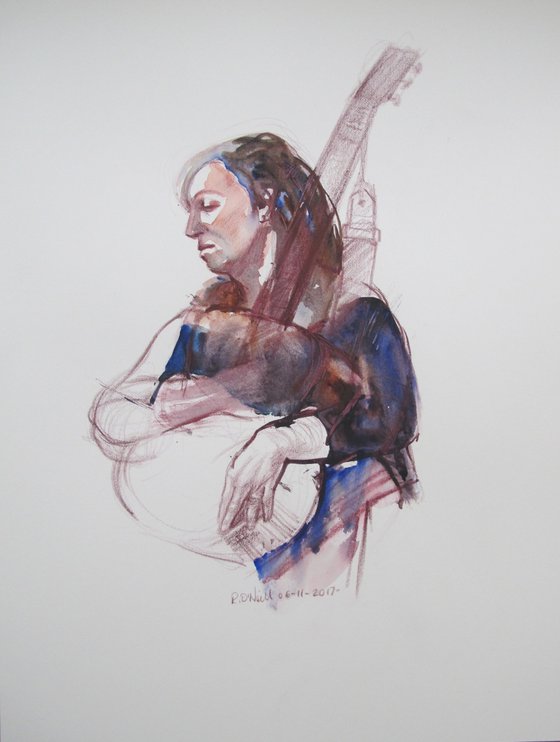 woman with guitar