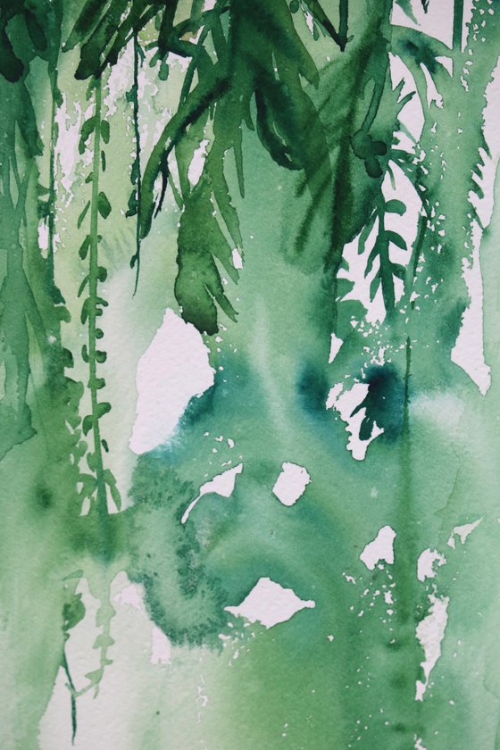 Tropical watercolour painting "Lampara"