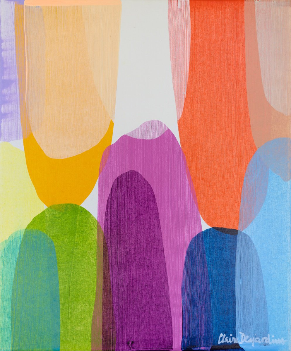 Abstract Acrylic Painting By Claire Desjardins, 20 X 24, Sa-Weet 01, Original Artwork