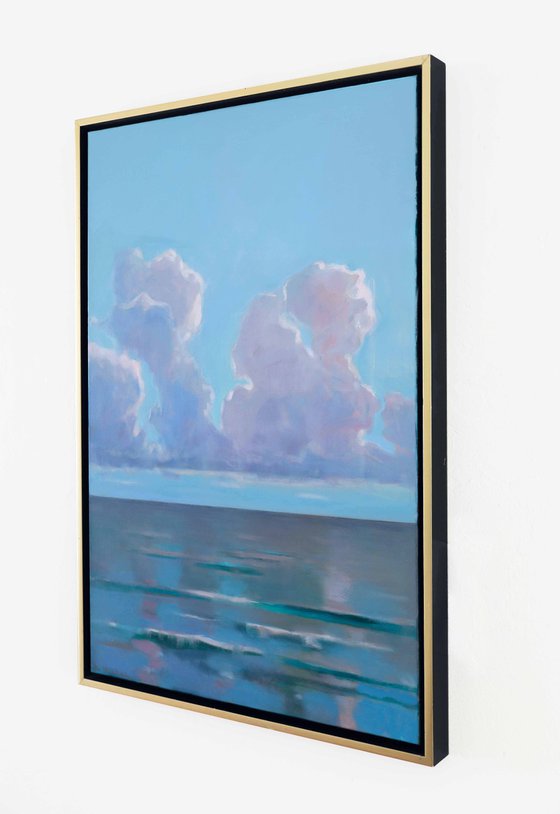 Calm Ocean Beautiful Clouds 24x36 inch by Bo Kravchenko