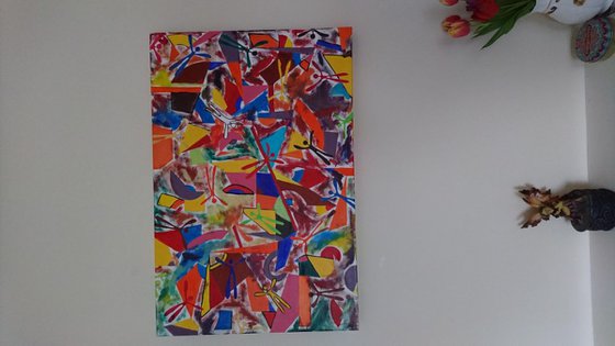 Splot society, Abstract painting, Original, Ready to hang