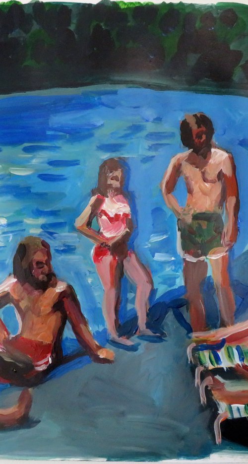 Swimming  Pool conversation by Stephen Abela