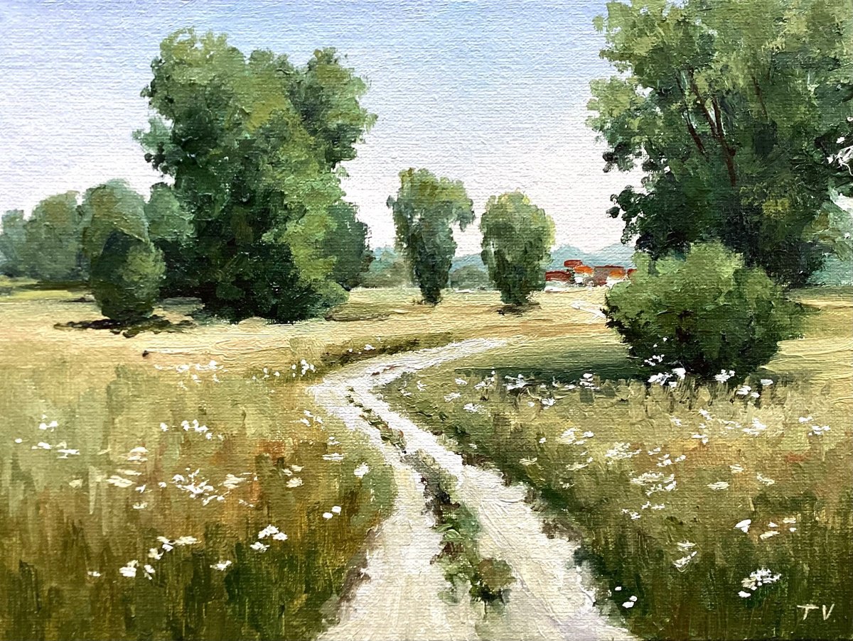 Impressionistic Landscape Oil Painting By Tetiana Vysochynska, 9 X 7", Rustic Landscape, Original Artwork