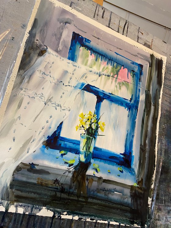 Sold Watercolor “Perfume at the window” perfect gift