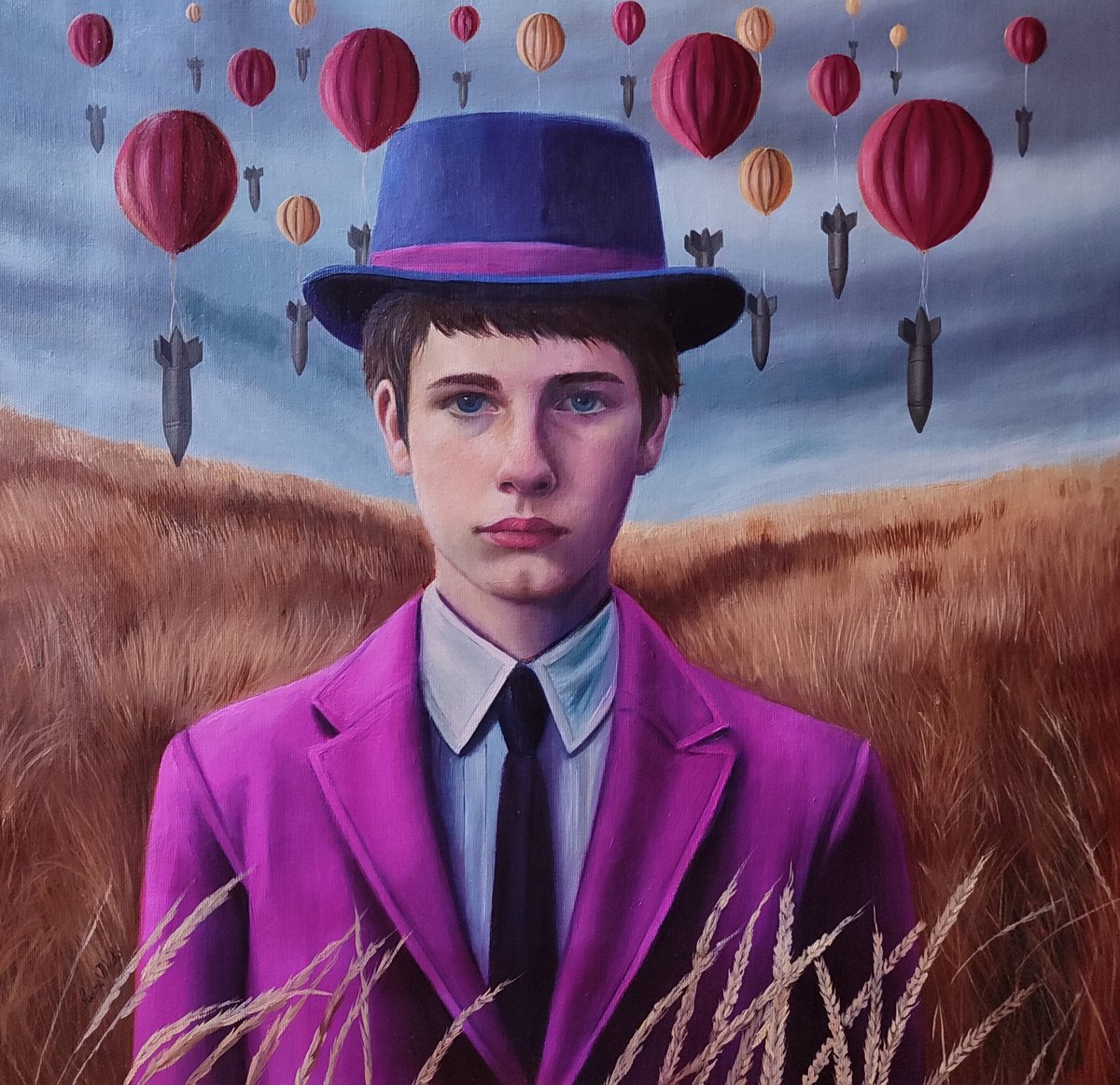 Surrealistic Oil Painting , Fly ! By Laura Muolo, 20 X 20, Artwork For Sale On Artfinder