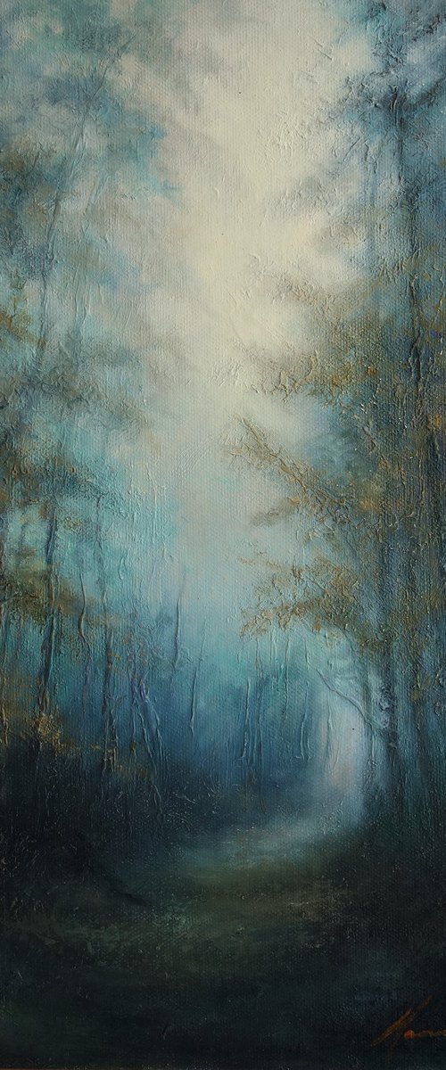 Soft  Lowering Light through Clearing in Grizedale Forest   -  Windermere, Southern Lakes by Hannah Kerwin